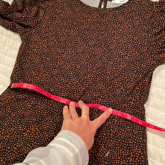 Sleek Black and Brown Print Long Sleeve Midi Dress! - Picture 13 of 13